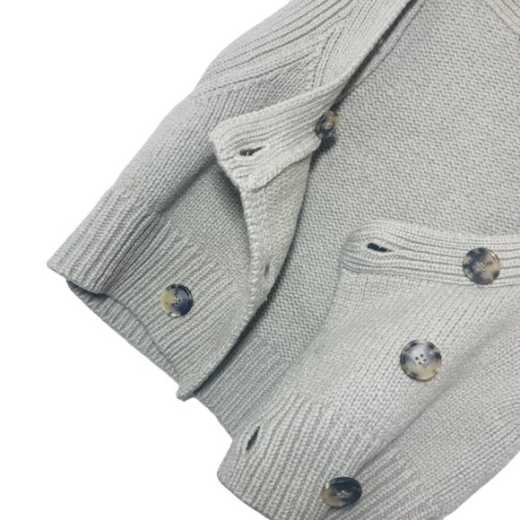 THEORY Button Front Wool Knit Sweater Vest Crop Tank Top Size Medium - Picture 6 of 6